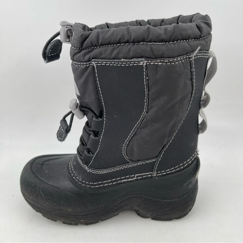 The North Face Kids - Size 11 C - Black Waterproof Insulated Winter Snow Boots